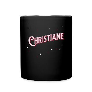 Christiane Namen personalisiert - Tasse einfarbig - Schwarz - Vorne