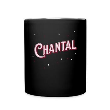 Chantal Namen personalisiert - Tasse einfarbig - Schwarz - Vorne
