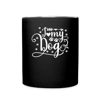 J’aime mes chiens - Mug uni - noir - Devant