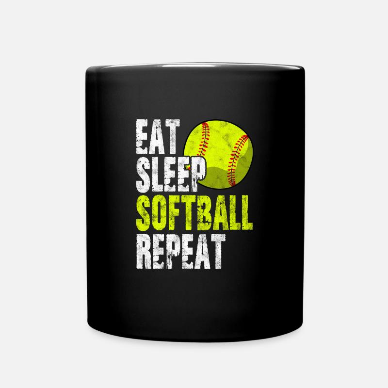 Softball - Mug uni - noir