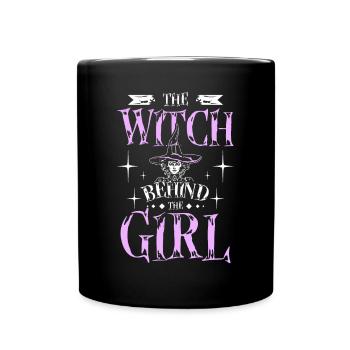 The witch behind the girl - Full Colour Mug - black - Front