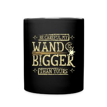 Attention ma baguette est plus grosse que la tienne - Mug uni - noir - Devant