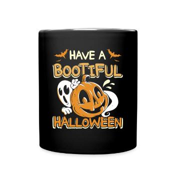 Have a bootiful halloween - Tasse einfarbig - Schwarz - Vorne