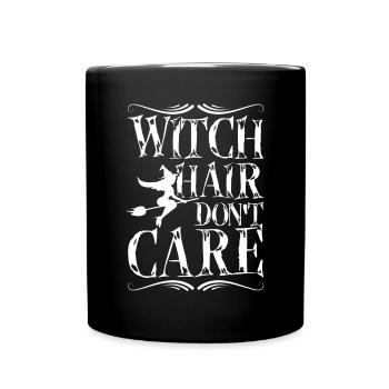 Witch hair don't care halloween - Full Colour Mug - black - Front
