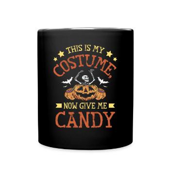 Halloween costume candy - Tasse einfarbig - Schwarz - Vorne