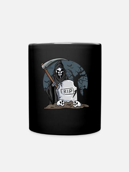 Skelett - Tasse einfarbig - Schwarz
