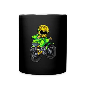 Dirt Bike Motorcross - Tasse einfarbig - Schwarz - Vorne