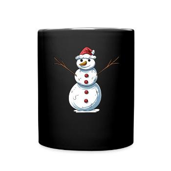 Drôle de bonhomme de neige - Mug uni - noir - Devant