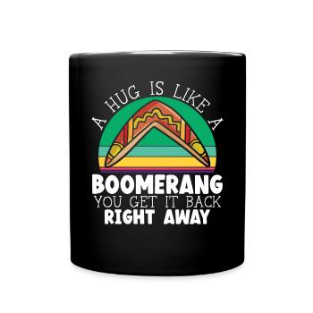 Boomerang Lover Throw Sport Aboriginal Australier - Tasse einfarbig - Schwarz - Vorne
