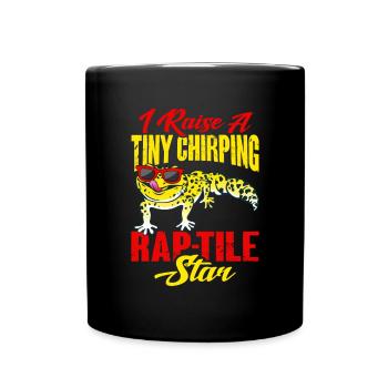Leopard Gecko Lizard Reptiles Herpetologist - Full Colour Mug - black - Front
