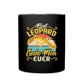 Leopard Gecko Lizard Reptiles Herpetologist - Full Colour Mug - black - Front