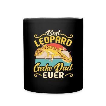 Leopard Gecko Lizard Reptiles Herpetologist - Full Colour Mug - black - Front