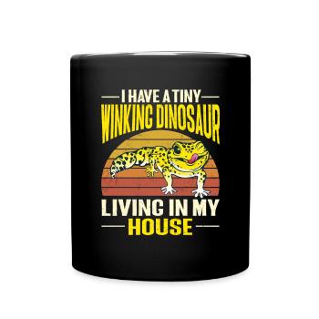 Leopard Gecko Lizard Reptiles Herpetologist - Full Colour Mug - black - Front