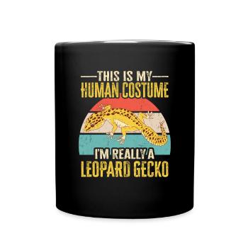 Leopard Gecko Lizard Reptiles Herpetologist - Full Colour Mug - black - Front