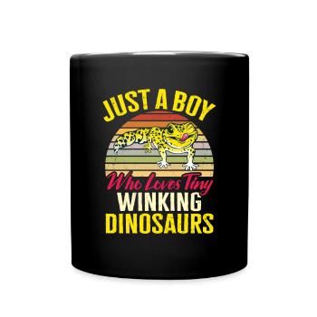 Leopard Gecko Lizard Reptiles Herpetologist - Full Colour Mug - black - Front