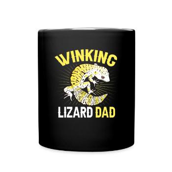 Leopard Gecko Lizard Reptiles Herpetologist - Full Colour Mug - black - Front