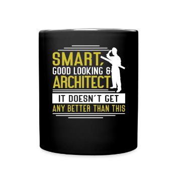 Architekt Kunst Architektur Designer - Tasse einfarbig - Schwarz - Vorne