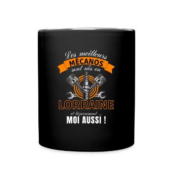 Cadeau Homme Mécanicien Lorrain Anniversaire Noel - Mug uni - noir - Devant