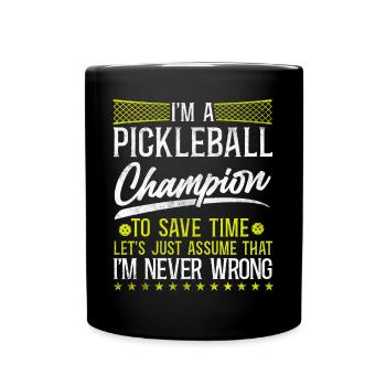 Pickleball Je suis un Pickleball - Mug uni - noir - Devant
