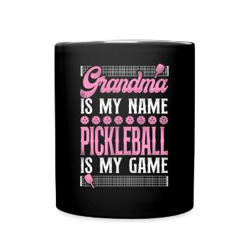 Pickleball Grand-mère grand-mère est ma - Mug uni - noir - Devant