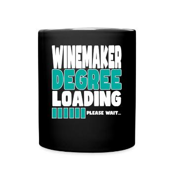 Winzer lädt Ausbildung - Tasse einfarbig - Schwarz - Vorne