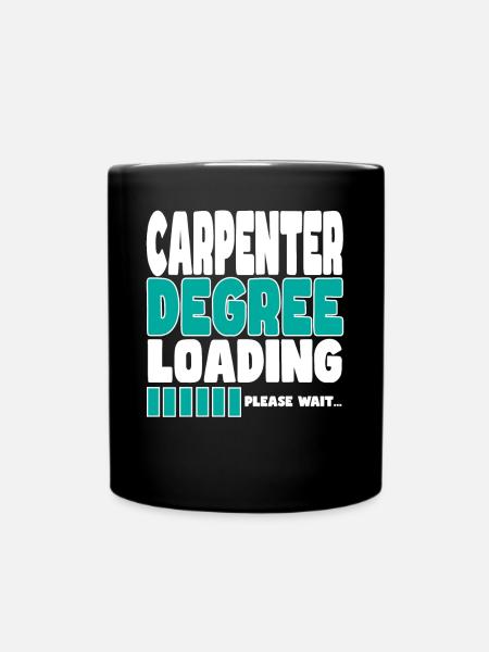 Schreiner lädt Ausbildung - Tasse einfarbig - Schwarz