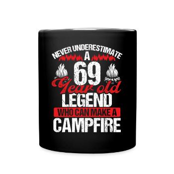 69 Year Old Camper Scouting Scout 69 Birthday - Full Colour Mug - black - Front