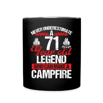 71 Year Old Camper Scouting Scout 71 Birthday - Full Colour Mug - black - Front