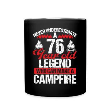 76 ans Camper Scout scout 76 anniversaire - Mug uni - noir - Devant
