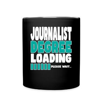 Un journaliste invite à la formation - Mug uni - noir - Devant