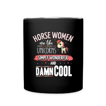 Les cavaliers sont comme des licornes - Mug uni - noir - Devant