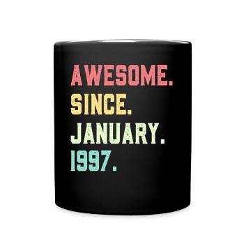 Génial depuis janvier 1997 - Mug uni - noir - Devant