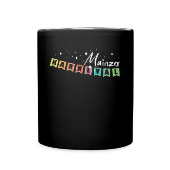 Mainzer Karneval Fasching Fasnacht Konfetti Mainz - Tasse einfarbig - Schwarz - Vorne