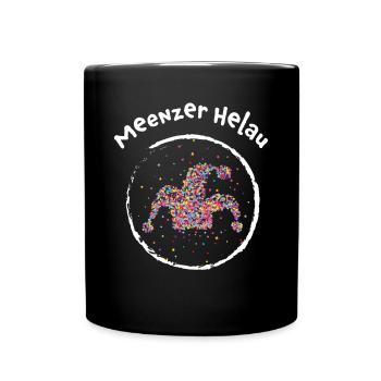 Meenz Helau Narrenkappe Karneval Mainz Fasnacht - Tasse einfarbig - Schwarz - Vorne