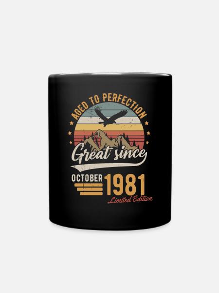 Octobre 1981 Cadeau d’anniversaire en édition limitée - Mug uni - noir