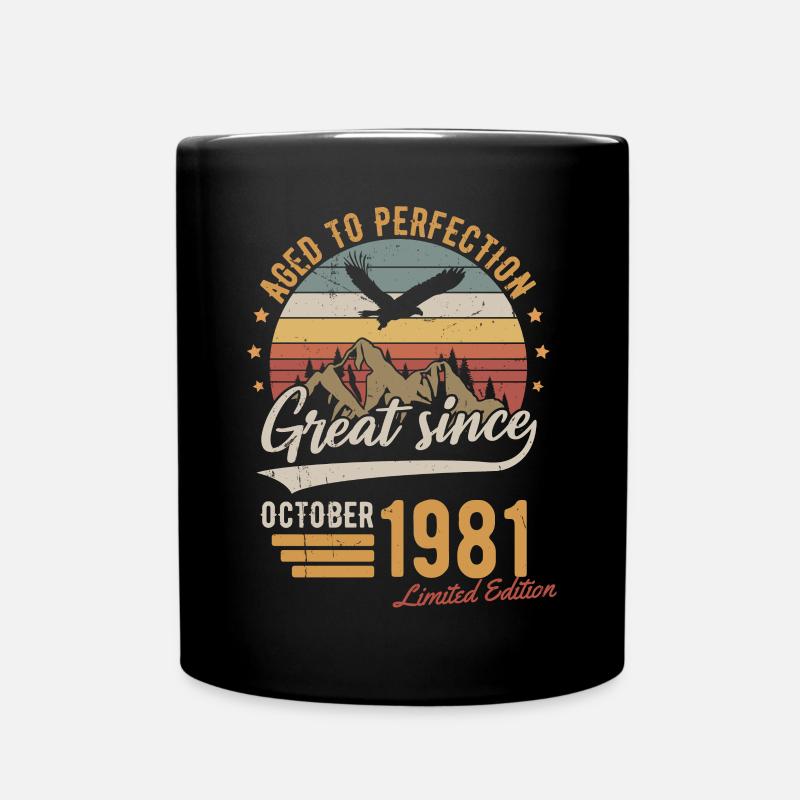 Octobre 1981 Cadeau d’anniversaire en édition limitée - Mug uni - noir