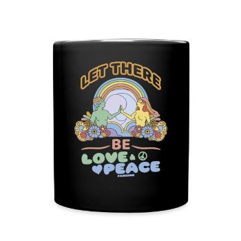 Love and Peace - Full Colour Mug - black - Front