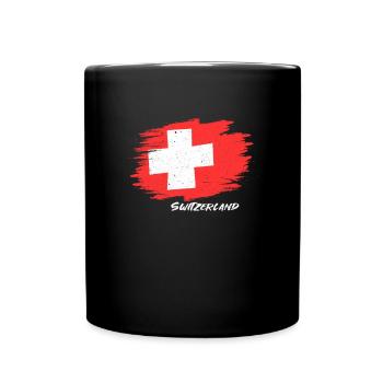 Suisse - Mug uni - noir - Devant