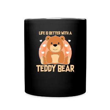 Nounours - Mug uni - noir - Devant