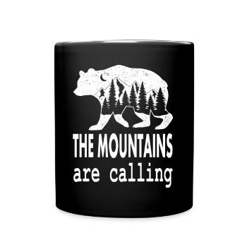 Bergsteigen klettern Bergsport abseilen Geschenk - Tasse einfarbig - Schwarz - Vorne