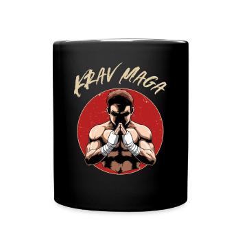 Krav Maga Kämpfer - Israelische - Tasse einfarbig - Schwarz - Vorne
