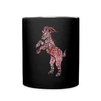 Geißbock Rot Weiß Rut un Wiess Kölle Köln Fasching - Full Colour Mug - black - Front