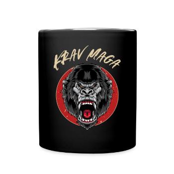 Krav Maga Gorilla - Israelische - Tasse einfarbig - Schwarz - Vorne