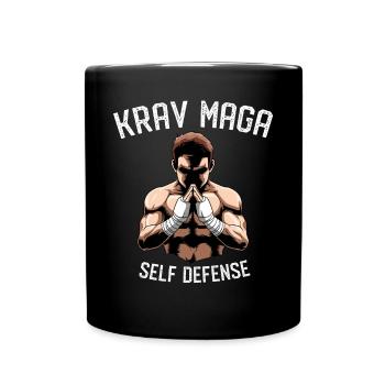 Krav Maga Selbstverteidigungskämpfer - Israelische - Tasse einfarbig - Schwarz - Vorne