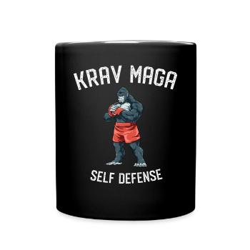 Krav Maga Selbstverteidigung Gorilla-Kämpfer - - Tasse einfarbig - Schwarz - Vorne
