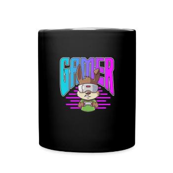 VR Virtual Reality - Tasse einfarbig - Schwarz - Vorne