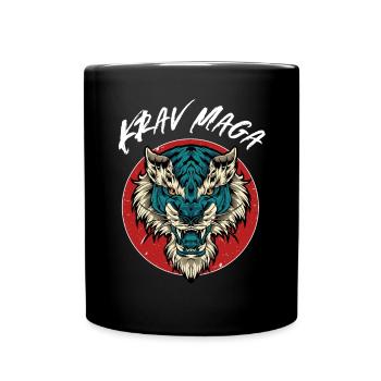 Lion Krav Maga - Israel Kampfsport Kämpfer - Tasse einfarbig - Schwarz - Vorne