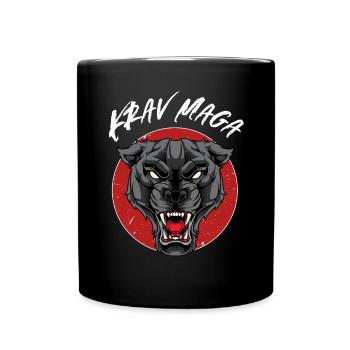 Panther Krav Maga - Israelischer Kampfsport - Tasse einfarbig - Schwarz - Vorne