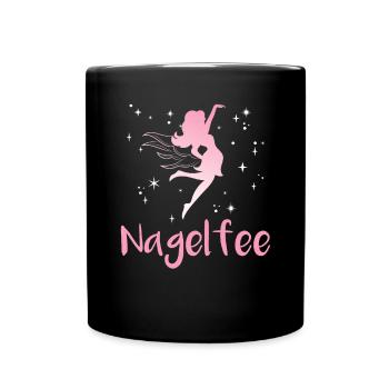 Nagelfee Nageldesignerin Nagelstudio - Tasse einfarbig - Schwarz - Vorne
