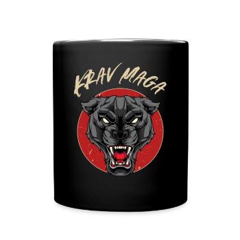 Krav Maga Panther - Israelische - Tasse einfarbig - Schwarz - Vorne